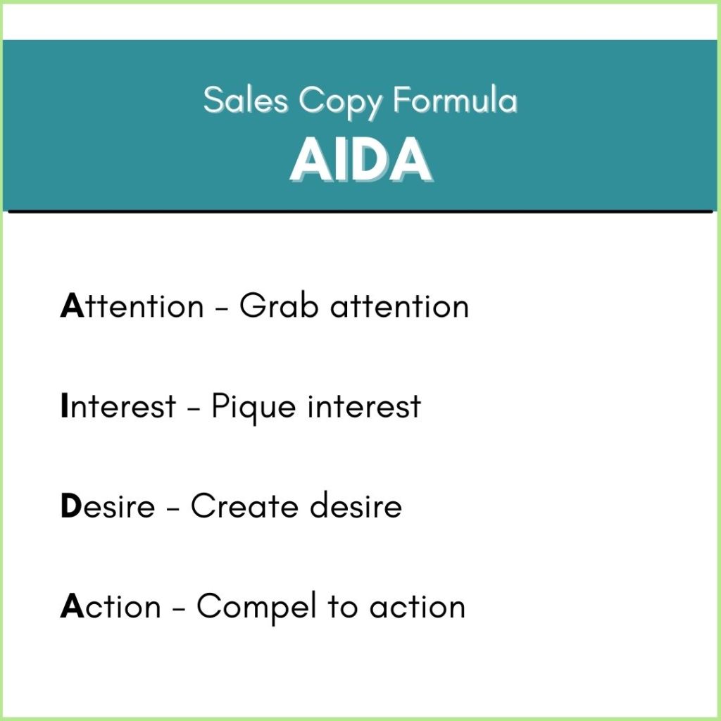 AIDA Sales Copy Formula