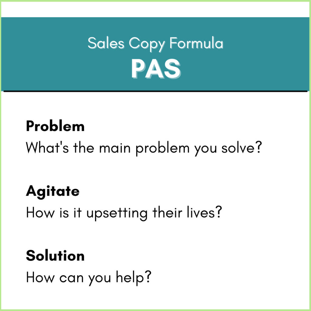 PAS Sales Copy Formula